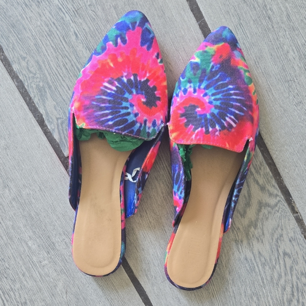 Rouge Helium Vibrant Tie-Dye Mules
